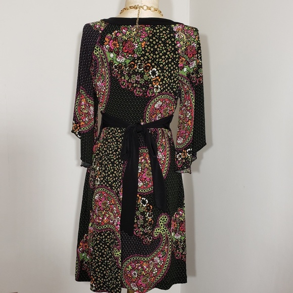 Xoxo faux wrap dress with back sash size Small - Picture 4 of 5